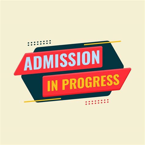 Admission in progress banner design 27767820 Vector Art at Vecteezy