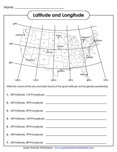 Latitude and Longitude worksheet | Library - Research | Pinterest | Latitude longitude ...