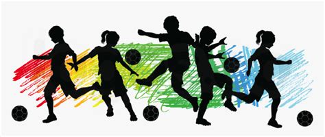 Sports Clipart Intramurals X Transparent Png - Silhouette Kids Soccer ...