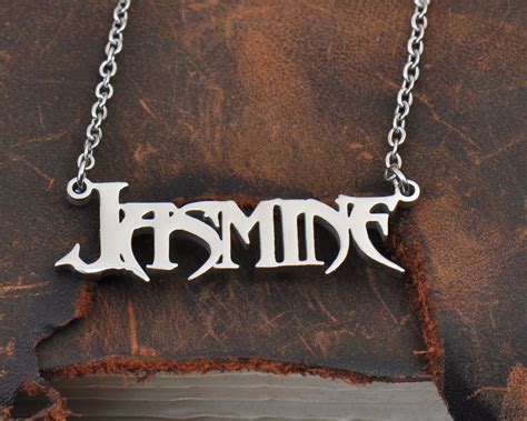 Jasmine Necklace With Name Customized Name Necklace - Etsy New Zealand