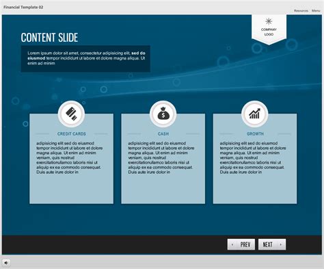 Storyline Template - Financial Theme 02 - The eLearning Network