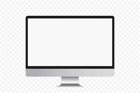 Premium Vector | Screen realistic monitor mockup. Desktop computer ...