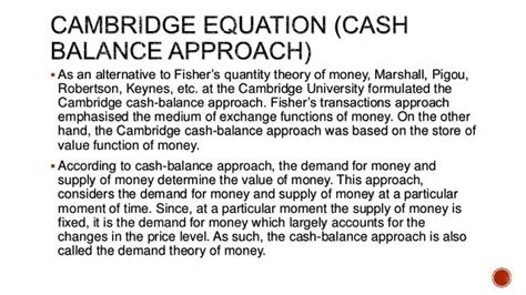 Quantity theory of money