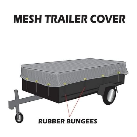 6x10 Utility Trailer Mesh Cover With 10 pcs of Rubber Bungee Tie-down, Great to Cover Open ...