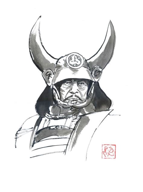 shogun Drawing by pechane sumie | Saatchi Art