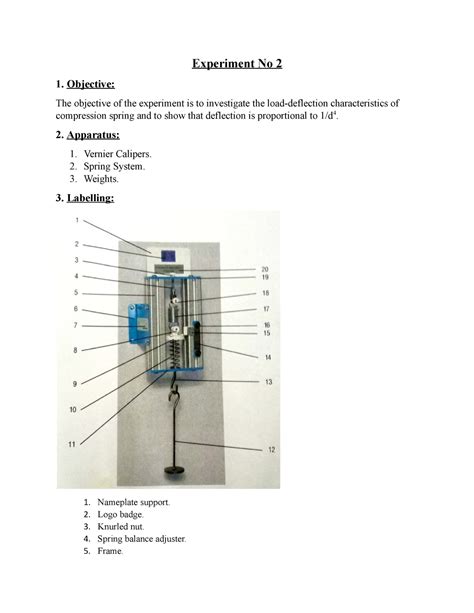 Experiment No 1 Compression - Experiment No 2 1. Objective: The ...