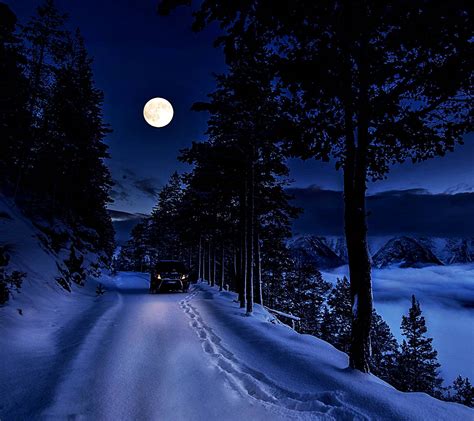 Winter Moonlight Wallpapers - Wallpaper Cave