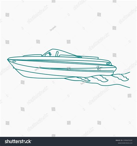 Editable Side View American Bowrider Boat Stock Vector (Royalty Free ...