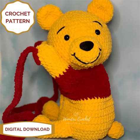 Honey Bear Backpack Crochet PATTERN- Amigurumi - Wonder Crochet