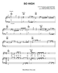 So High Sheet Music John Legend - ♪ SHEETMUSIC-FREE.COM