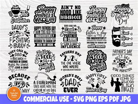 Dad SVG Bundle, Fathers Day Svg Quotes Graphic by TonisArtStudio ...