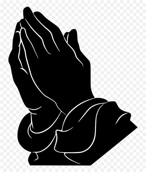 Praying Hands Prayer Religion Clip Art - Praying Hands Black Png Emoji,Praying Hand Emoji - free ...