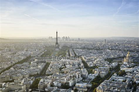 Aerial view of Paris cityscape and eiffel tower, France — buildings, european - Stock Photo ...