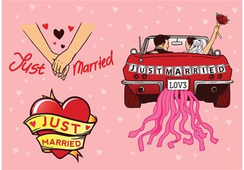 Just Married Vector Art, Icons, and Graphics for Free Download