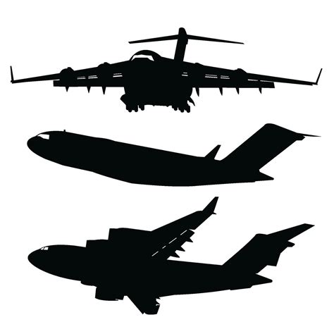 military cargo plane silhouette set vector design 25367071 Vector Art at Vecteezy