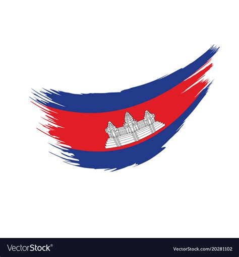 Cambodia flag Royalty Free Vector Image - VectorStock