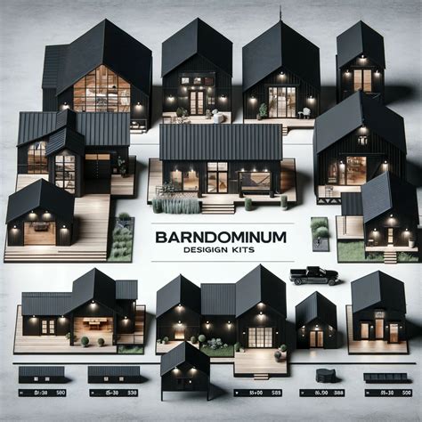 Black Barndo Design Kits with Prices - Barndo Build Plans