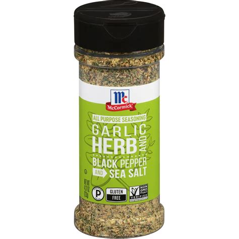 McCormick Garlic, Herb and Black Pepper and Sea Salt All Purpose Seasoning, 4.37 oz - Walmart ...