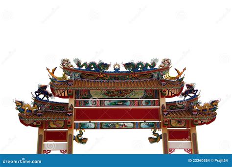 Arch of Chinese temple stock photo. Image of decoration - 23360554