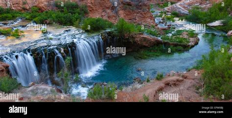 Waterfalls along the river, Havasupai Indian Reservation, Arizona Stock Photo - Alamy