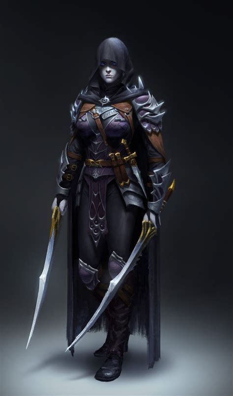 Dark Assassin, Yoon Seseon on ArtStation at https://www.artstation.com/artwork/KERNr | warrior ...