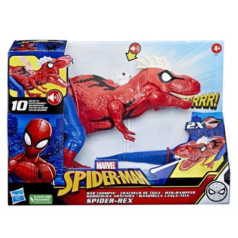 Marvel Spider-Man Web Chompin' Spider-Rex Action Figure, Sounds and ...