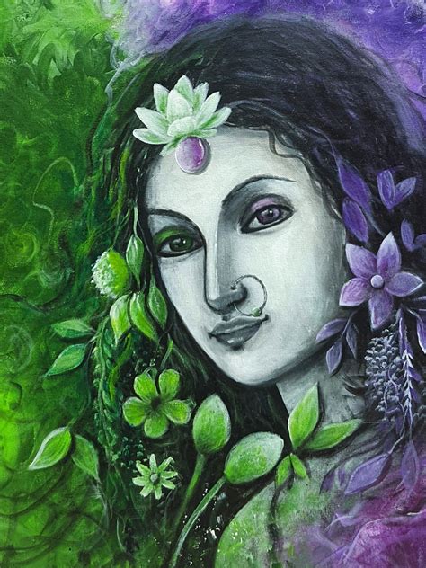 Devi Sita | Acrylic on Canvas | Painting by Gayatri Mavuru | Exotic ...