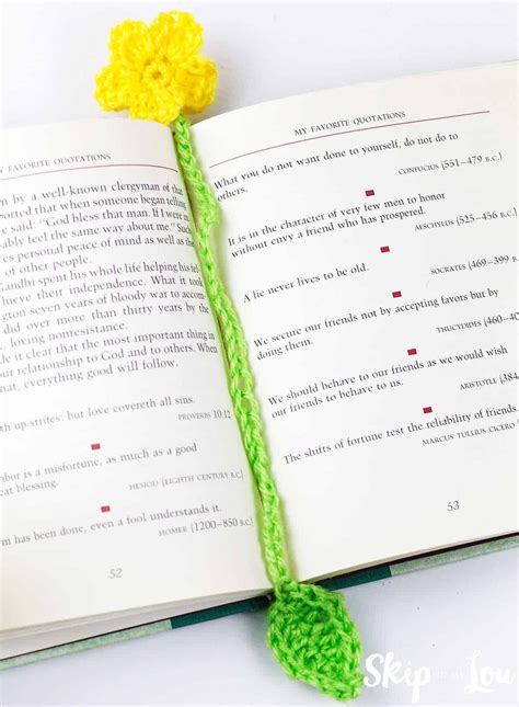 Crochet Flower Bookmark Pattern | Skip To My Lou