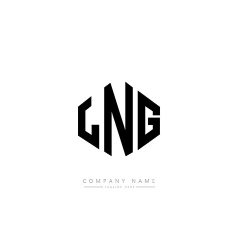 LNG letter logo design with polygon shape. LNG polygon and cube shape logo design. LNG hexagon ...