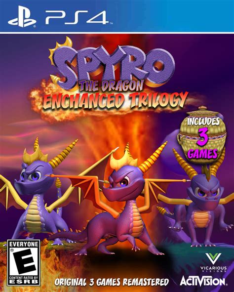 Spyro The Dragon Enchanced Trilogy PS4 Cover by purpledragon267 on DeviantArt