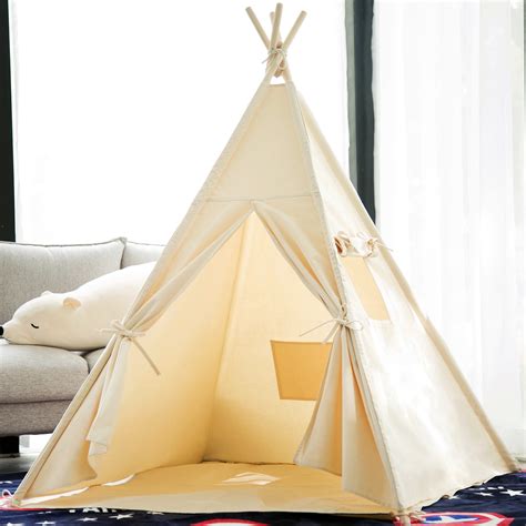 Samincom (1 Piece) Foldable Teepee Tent for Kids, Children Play Tent for Indoor & Outdoor ...