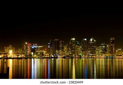 San Diego Skyline Night Stock Photo 23820499 | Shutterstock