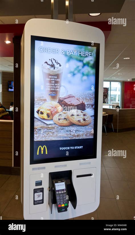 Self-serve order kiosk at McDonald's restaurant in Metro Vancouver, BC ...