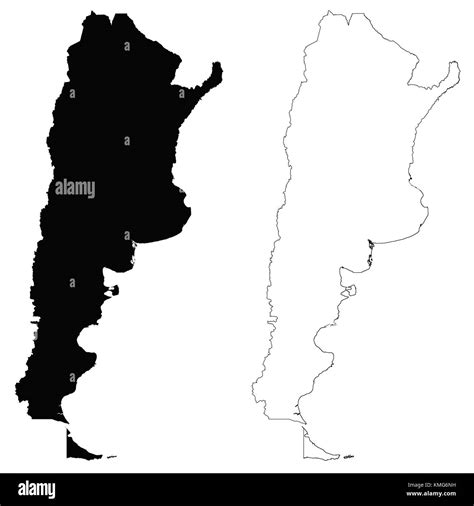 Argentina outline map Stock Vector Image & Art - Alamy