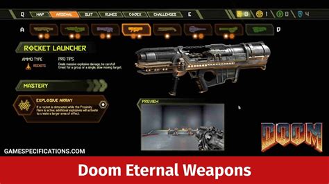 All 14 Doom Eternal Weapons Explained With Statistics - Game Specifications