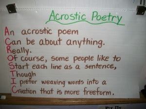 acrostic poem anchor chart | Ideas for Teaching | Pinterest