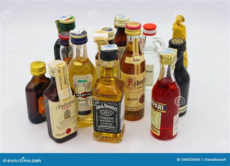 Miniature alcohol bottles editorial photo. Image of beer - 266530406