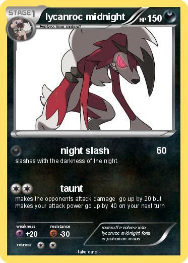 Pokémon lycanroc midnight - night slash - My Pokemon Card