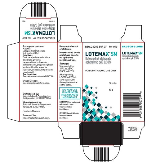 Lotemax Eye Gel: Package Insert - Drugs.com