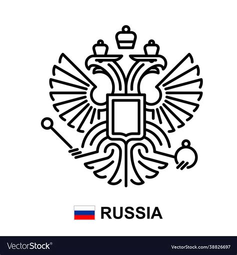 Coat arms russia Royalty Free Vector Image - VectorStock