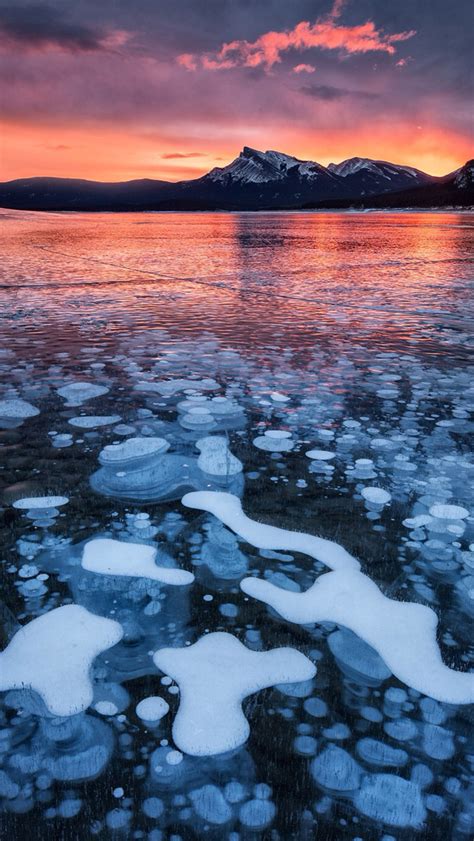 Bubble ice lake iPhone Wallpapers Free Download