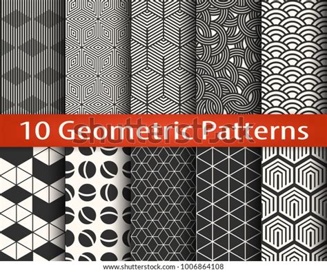 Collection Geometric Patterns Stock Vector (Royalty Free) 1006864108 | Shutterstock