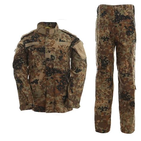 2017 New German flecktarn camo military uniform camouflage suit ...