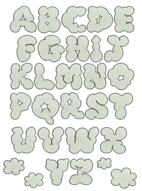 Cloud Font Set - Products | Typography alphabet, Graphic design fonts ...