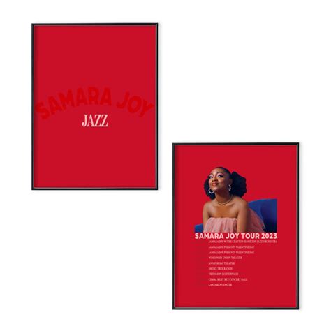 Samara Joy Tour 2023 Poster Set, Samara Joy Tour 2023 Merch, Samara Joy Jazz Music Poster Set ...