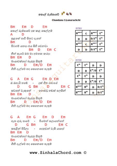 Piano Notes For Sinhala Songs