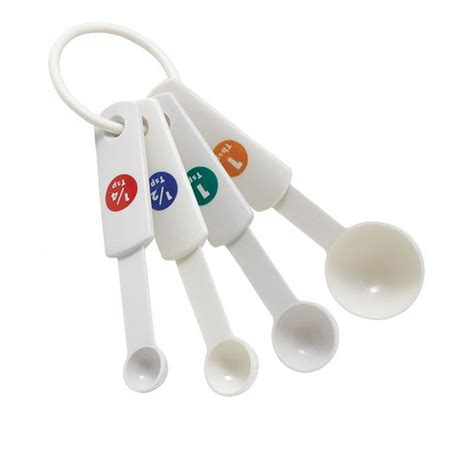 4-Pc Plastic Measuring Spoon Set ( 1/4 Tsp, 1/2 Tsp, 1 Tsp, 1 Tbsp) in ...