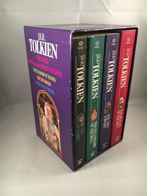 THE LORD OF THE RINGS LOTR + THE HOBBIT J.R.R. TOLKIEN PB BOOK BOX SET ...