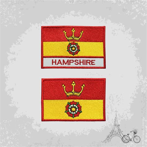 HAMPSHIRE UK County Flag Embroidered Iron on Patch Sew on - Etsy