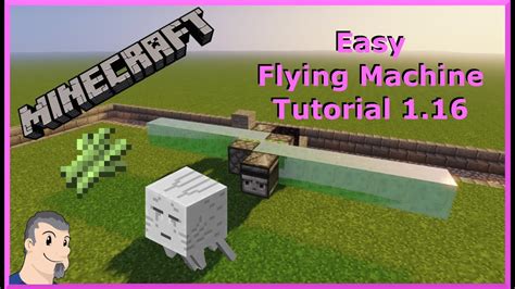 Minecraft Flying Machine Tutorial 1.16 (Easy) [How To Build] Slime Block Flying Machine - YouTube